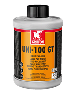 Клей для ПВХ UNI-100 GT с замедленным схватыванием, с кисточкой, 1 л (6111150)